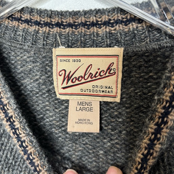 Woolrich Vintage Wool Blend Crewneck Sweater Men’s Large - Picture 4 of 11